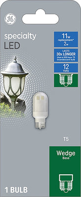 GE Specialty 14162 Replacement Bulb, T5 Lamp, 11 W Equivalent, Wedge Lamp Base, Non-Dimmable, Warm White Light